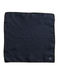 Blue Dg Crown Silk Square Men Foulard Scarf
