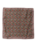 Brown Chilis Silk Square Men Foulard Scarf