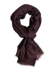 Men's Cashmere-Silk Blend Scarf Maroon