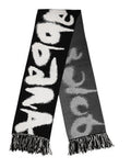Men's Logo-Intarsia Cashmere Scarf Black