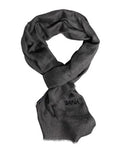 Men's Cashmere Logo-Print Scarf Gray