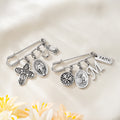 Alfiler de santo católico personalizado con inicial Joyería delicada Confirmación Recuerdo Comunión Bautizo Regalo para católicos