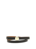 Tory Burch Reversible Leather Belt — Black