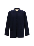 Valentino Merino Wool VLogo Cardigan — Navy