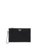 Prada Recycled Polyamide Clutch — Black