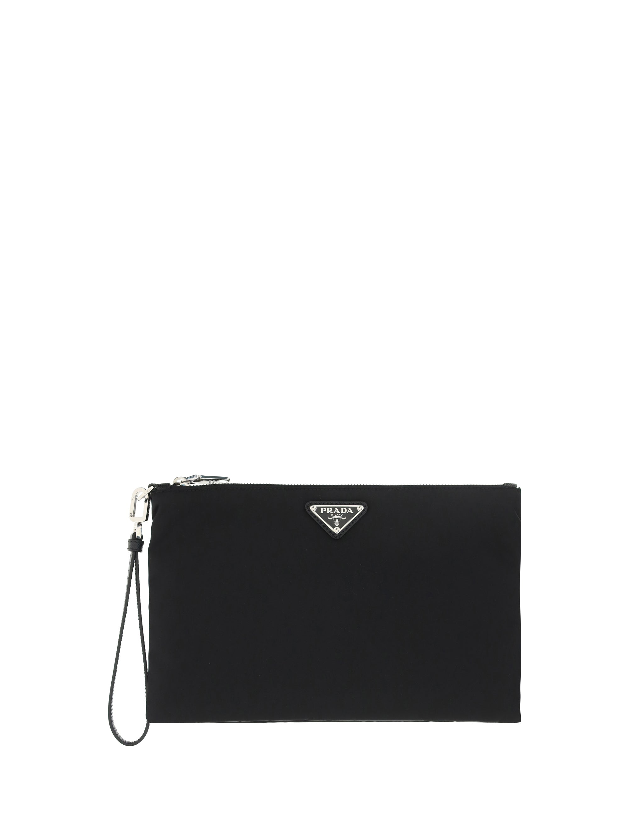 Prada Recycled Polyamide Clutch — Black