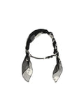 Alexander McQueen Double-Wrap Skull Scarf Bracelet — Black
