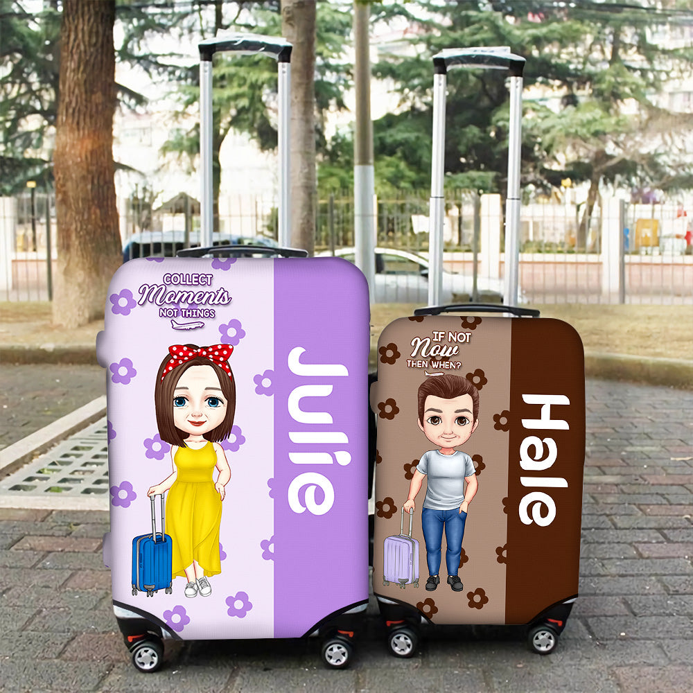 Personalizada de flores de dibujos animados de viaje personaje de la cubierta del equipaje se adapta a 18-32 pulgadas maleta con el nombre de accesorios de viaje regalo de cumpleaños para los amigos d