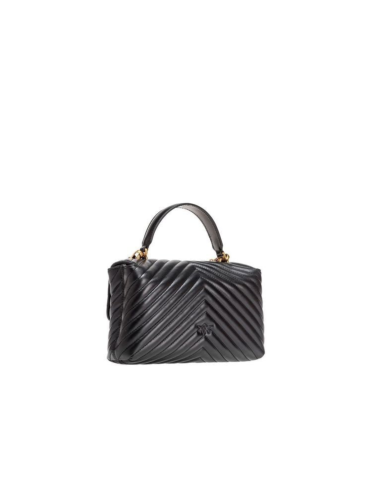 Pinko Love Lady Puff Top Handle Bag — Black