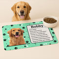 Alfombrilla Absorbente para Alimentación de Mascotas con Soporte de Goma Personalizada con Foto de la Mascota Regalo de Cumpleaños para Dueños de Perros y Gatos