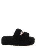 Balenciaga Furry Platform Slides
