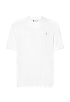 Camiseta Pijama Hombre Manga Corta Redondo Algodón Lisa - Blanco 7630_01