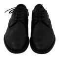 Men's Black Leather Derby Formal Shoes