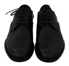 Men's Black Leather Derby Formal Shoes