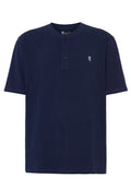 Camiseta Pijama Hombre Manga Corta Tapeta Algodón Lisa - Marino 7635_39