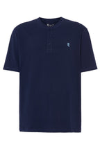 Camiseta Pijama Hombre Manga Corta Tapeta Algodón Lisa - Marino 7635_39