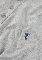 Camiseta Pijama Hombre Manga Corta Tapeta Algodón Lisa - Gris 7636_20