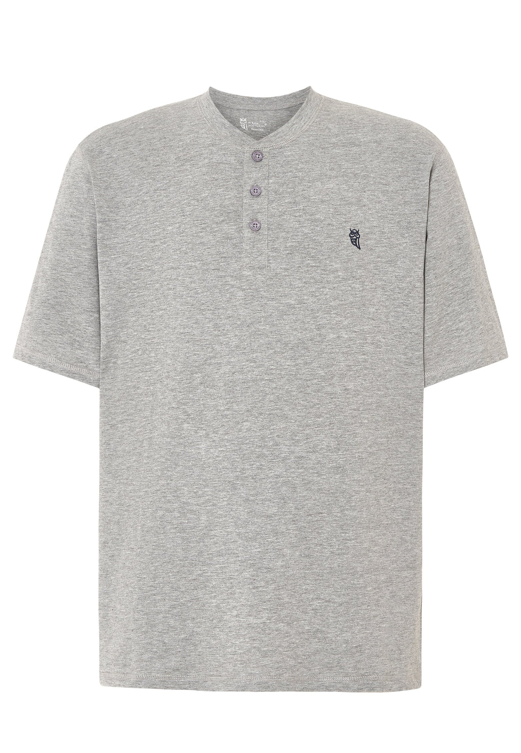 Camiseta Pijama Hombre Manga Corta Tapeta Algodón Lisa - Gris 7636_20