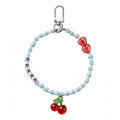 Mint Cherry Letter Beaded Strap