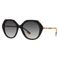 Burberry Gradient Lens Oversized Round Sunglasses — Black