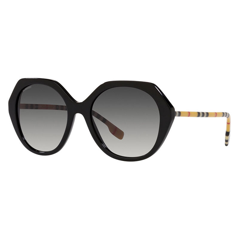 Burberry Gradient Lens Oversized Round Sunglasses — Black