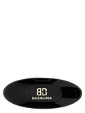 Balenciaga Logo-Embellished Resin Hair Clip — Black