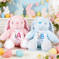 Conejito de Pascua de peluche personalizado con inicial y nombre Regalo de cumpleaños de Pascua para niños