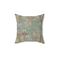 Art Deco Floral Chinoiserie Throw Pillow