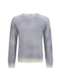 Aragona Cashmere Merino Wool Crewneck Sweater — Gray