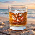 Vaso de Whisky personalizado con nombre y año de la boda para la pareja de recién casados
