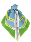 Gucci Horsebit Jacquard Silk Scarf — Blue