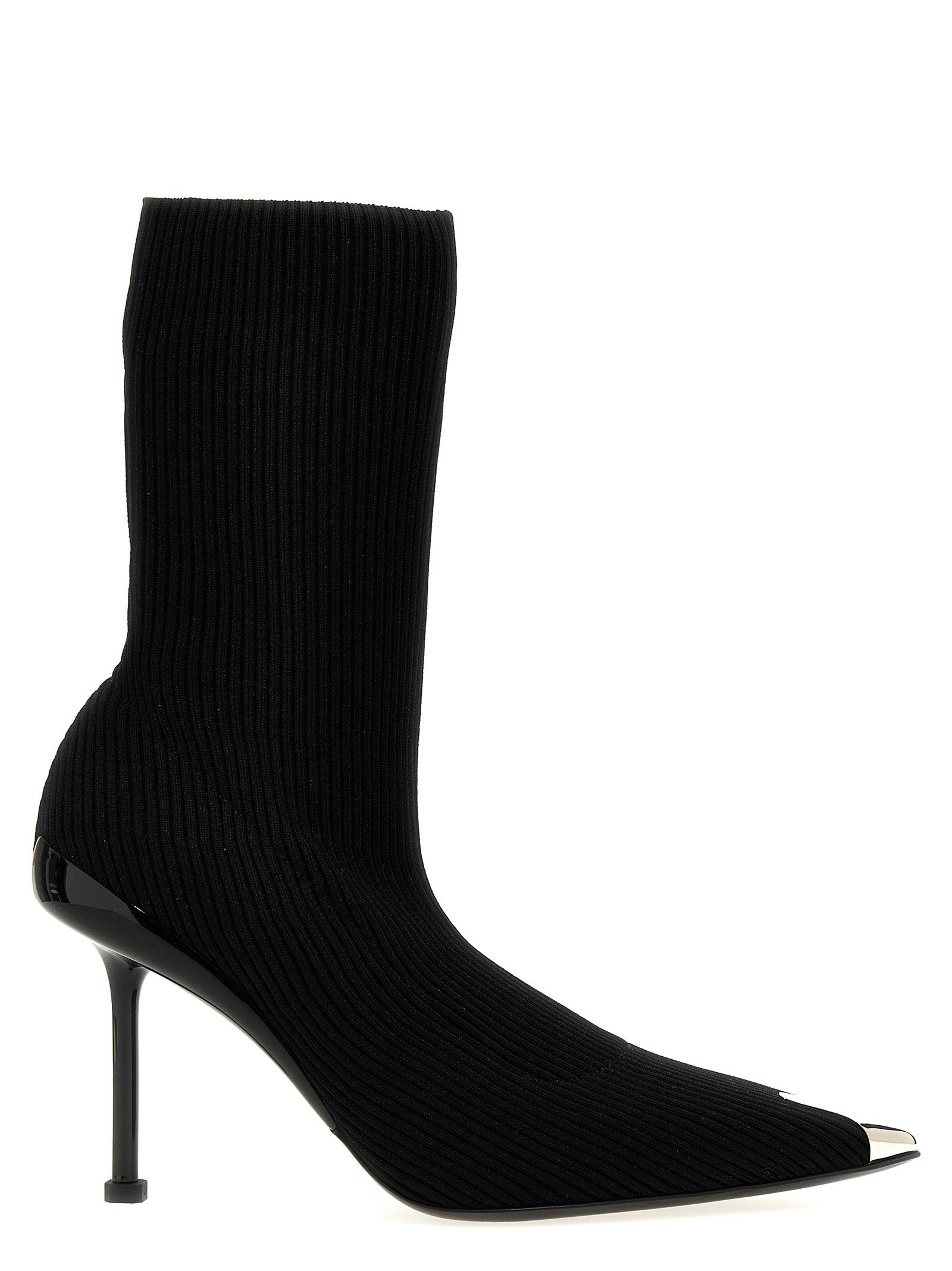 Alexander McQueen Slash Heel Boot — Black