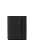 Ferragamo Monogram Embossed Calf Leather Card Holder — Black