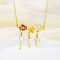 Personalizado 1-5 Nacimiento Flores Collar con Nombres Colorido Floral Joyería Día de la Madre Cumpleaños Navidad Regalo para Mamá Abuela