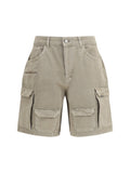 Represent Cotton Cargo Cargo Shorts — Beige