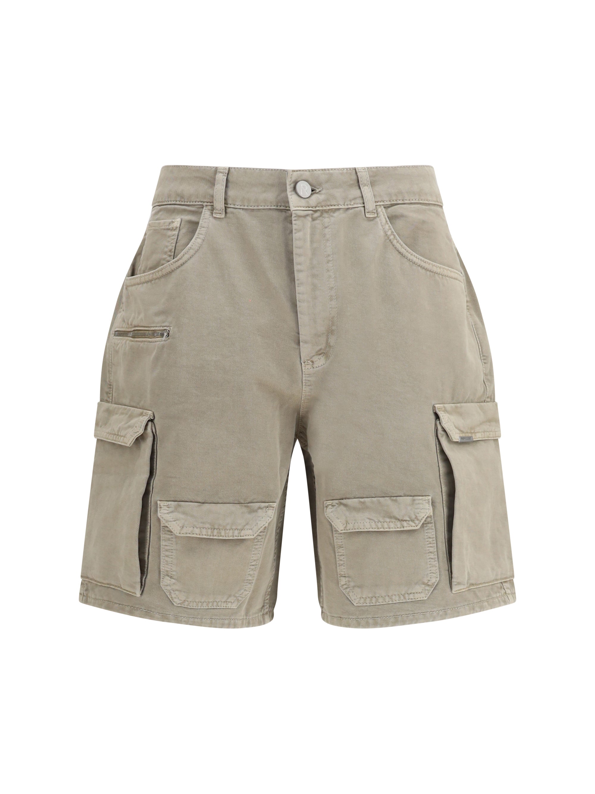 Represent Cotton Cargo Cargo Shorts — Beige