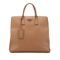 Saffiano Lux Double Handle Shopping Tote