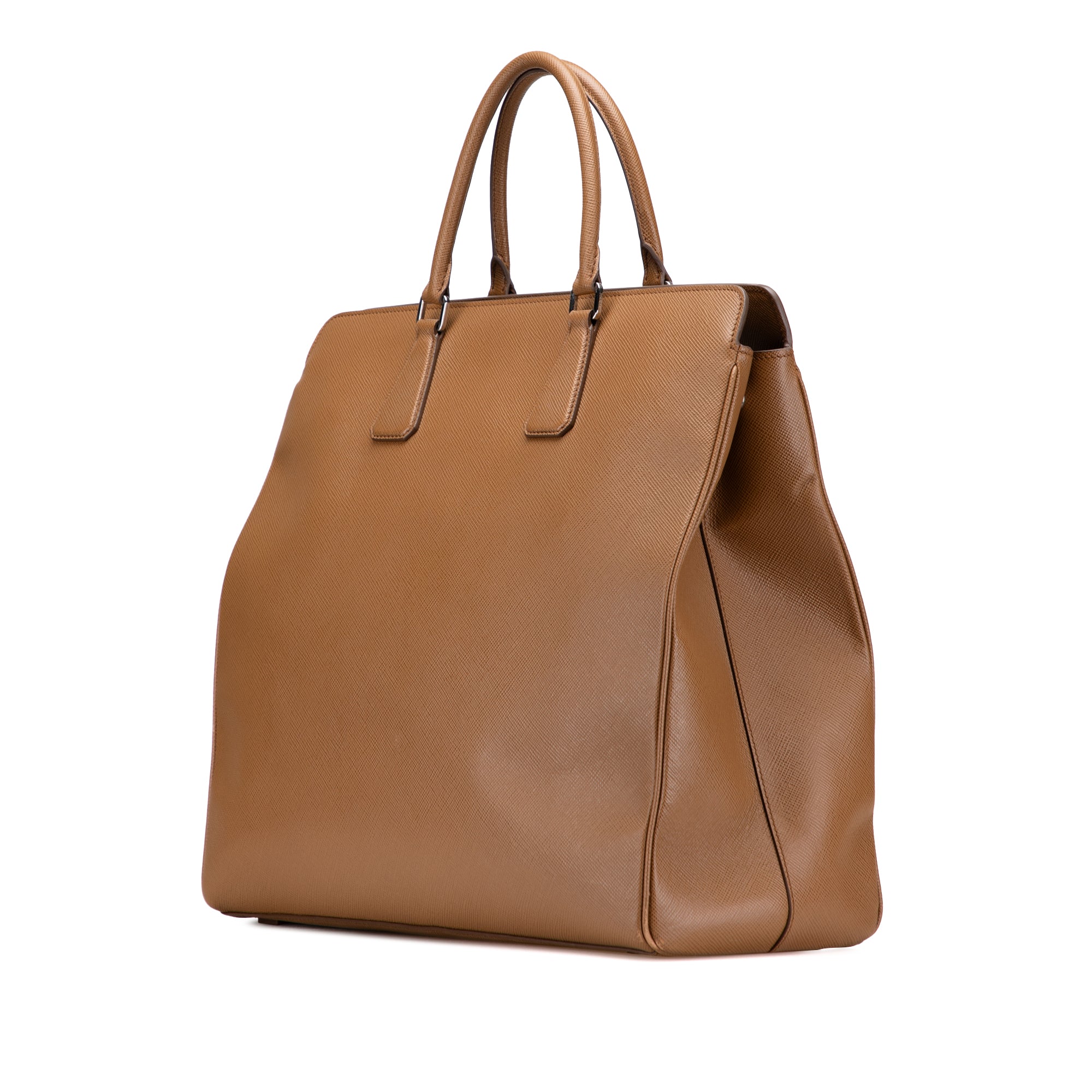 Saffiano Lux Double Handle Shopping Tote