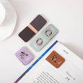 Flor Personalizada Lazo Rosa Magnético PU Cuero Marcapáginas Clip con Nombre Accesorios de Lectura Regalo de Cumpleaños para los amantes de los libros