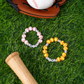 Personalizada de béisbol Softball pulsera de cuentas de acrílico con el espíritu del equipo de texto de desgaste Día del Juego de regalo de cumpleaños para los niños de béisbol Softball jugadores