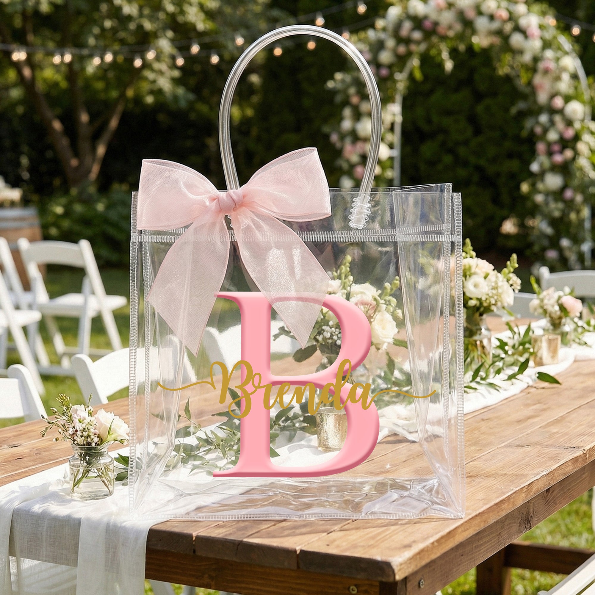 Bolsa de Regalo Personalizada con Nombre y Lazo para la Dama de Honor Regalo para la Dama de Honor