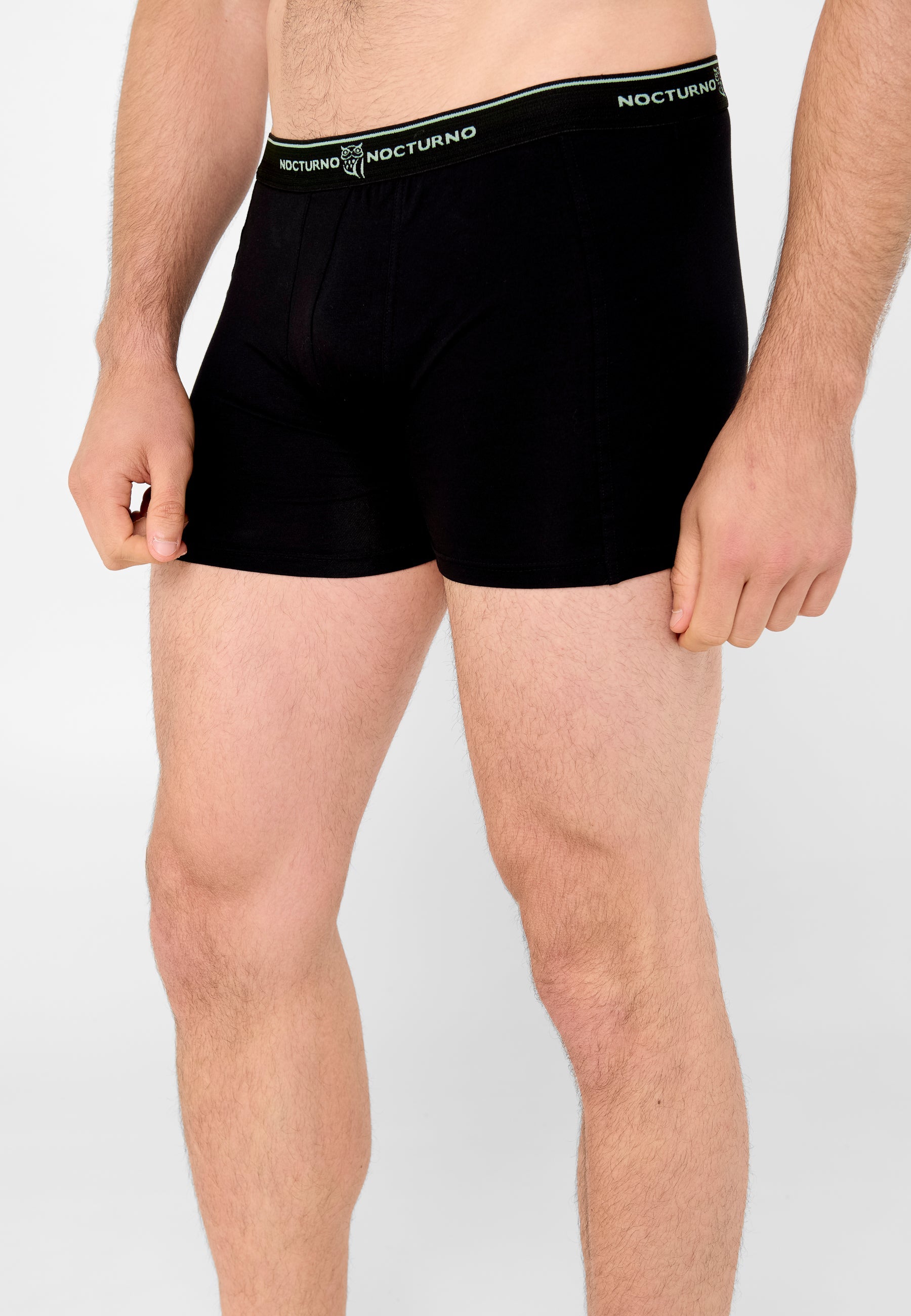 Pack Bóxer Algodón Punto Liso Blanco/Negro - Blanco 7700_66