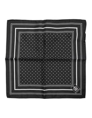 Men's Polka Dot Silk Scarf Black