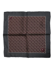 Men's Maroon Cocktail Silk Square Foulard Scarf