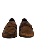 Brown Loafers Leather Slip On Men Dress Shoes Caiman