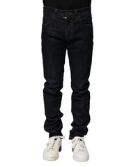 Black Cotton Skinny Denim Men Jeans Clothing