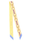 Gucci GG Jacquard Silk Double-Face Ribbon Scarf — Beige