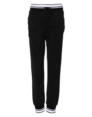 Women's Cotton Mid-Waist Joggers Black