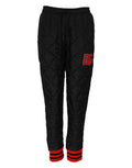 Women's Quilted Nylon-Polyester Jogger Black