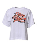 Women's White Cotton Graphic Print Crew Neck T-Shirt